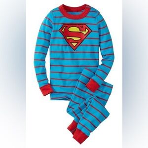 Hanna Andersson Superman Organic Cotton Two-Piece Fitted Pajamas